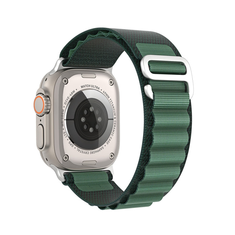 For Apple Watch 42mm / 41mm / 40mm / 38mm DUX DUCIS GS Series Nylon Loop Watch Band(Dark Green)