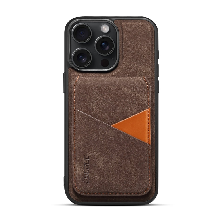 For iPhone 13 Pro Max ESEBLE E2 Retro Texture Card Slots MagSafe RFID Leather Case(Coffee)