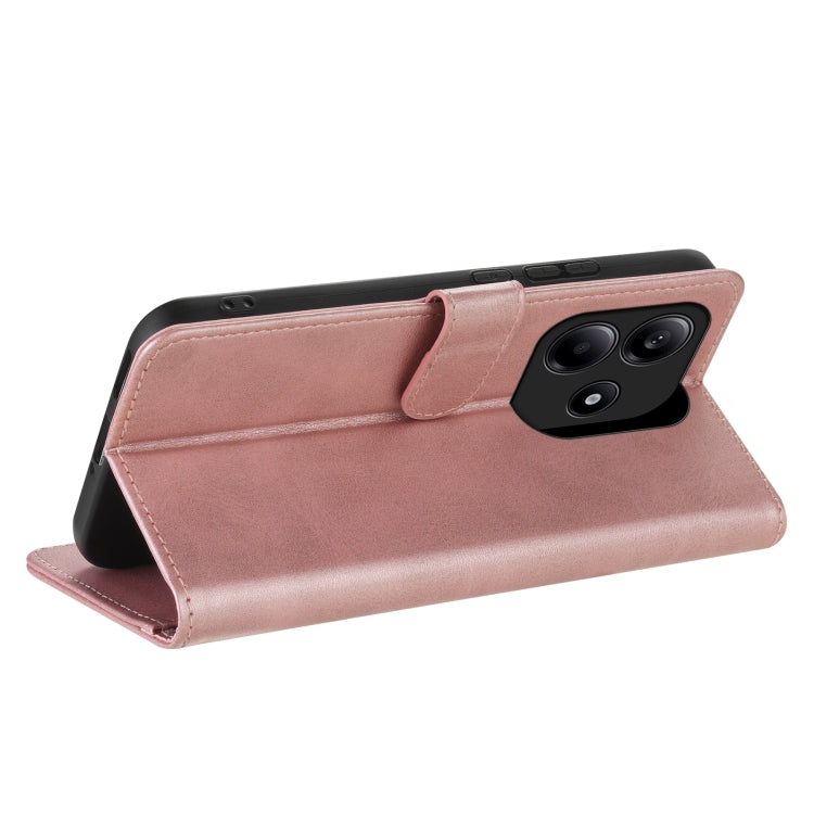 For Redmi Note 14 5G AZNS Skin Feel Calf Texture Flip Leather Phone Case(Rose Gold)