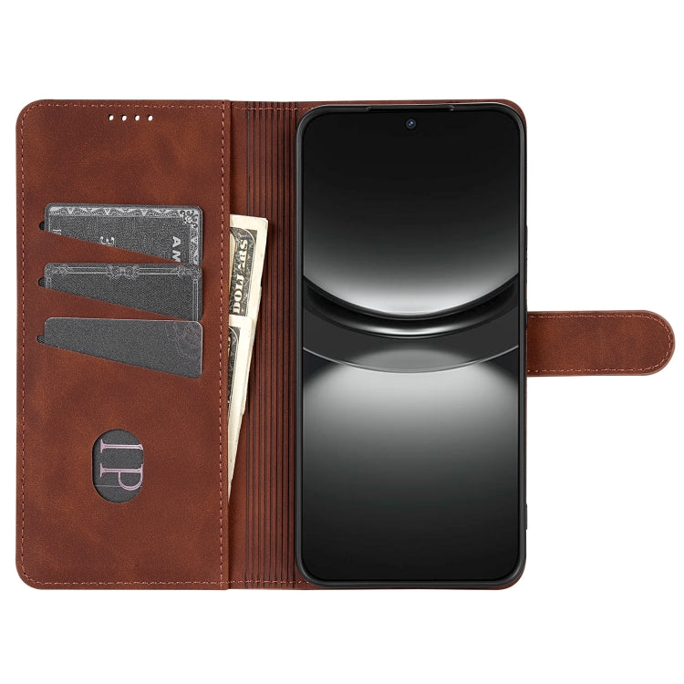 For Redmi Note 14 Pro 5G AZNS Skin Feel Calf Texture Flip Leather Phone Case(Brown)