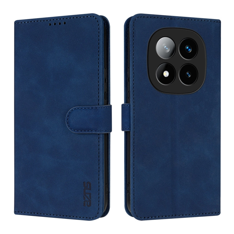For Redmi Note 14 Pro+ 5G AZNS Skin Feel Calf Texture Flip Leather Phone Case(Blue)