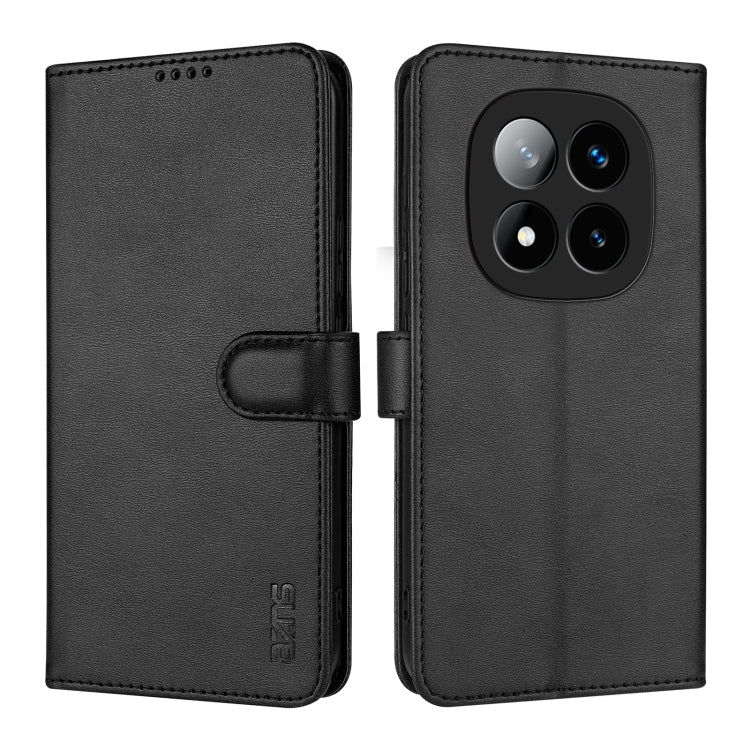 For Redmi Note 14 Pro+ 5G AZNS Skin Feel Calf Texture Flip Leather Phone Case(Black)