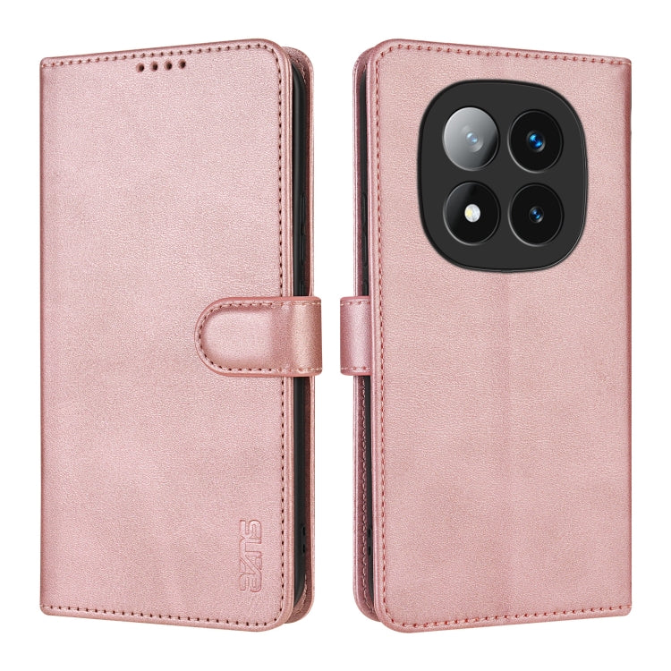 For Redmi Note 14 Pro+ 5G AZNS Skin Feel Calf Texture Flip Leather Phone Case(Rose Gold)