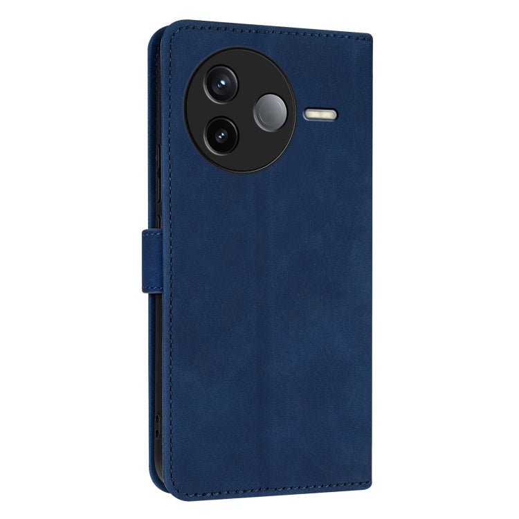 For Redmi K80 AZNS Skin Feel Calf Texture Flip Leather Phone Case(Blue)