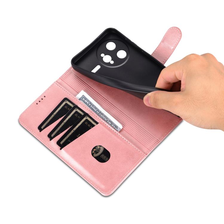 For Redmi K80 Pro AZNS Skin Feel Calf Texture Flip Leather Phone Case(Rose Gold)