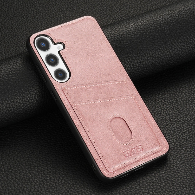 For Samsung Galaxy S24+ 5G AZNS K1 Series Card Slot Business Phone Case(Pink)
