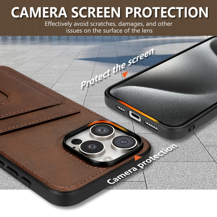 For iPhone 16 Pro AZNS K1 Series Card Slot Business Phone Case(Black)