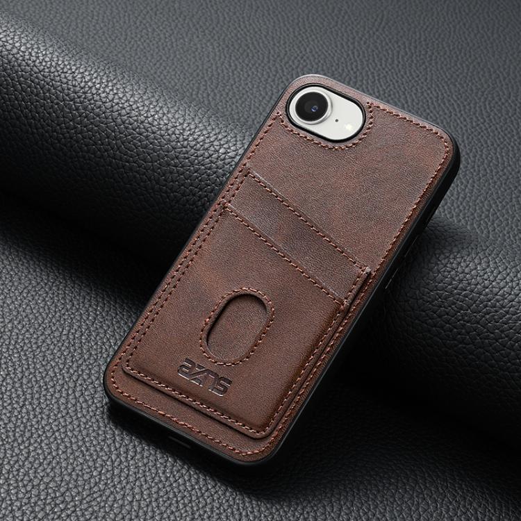For iPhone 17e / 16e AZNS K1 Series Card Slot Business Phone Case(Brown)
