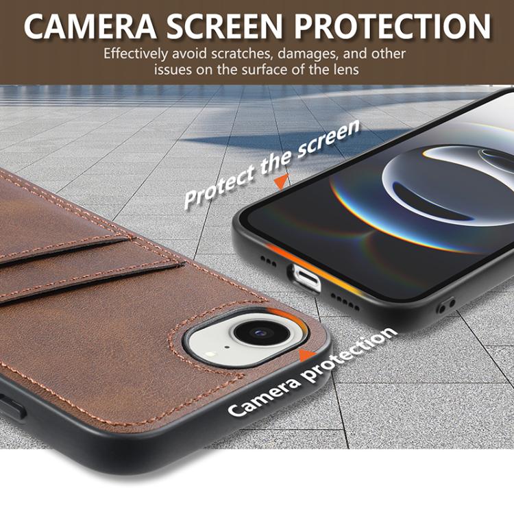 For iPhone 17e / 16e AZNS K1 Series Card Slot Business Phone Case(Blue)