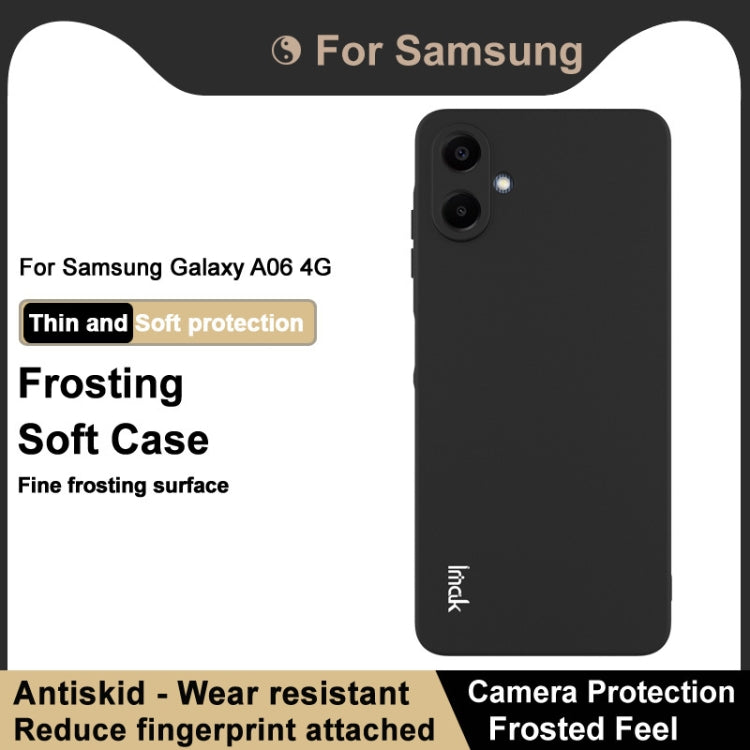For Samsung Galaxy A06 4G IMAK UC-3 Series Shockproof Frosted TPU Phone Case(Black)