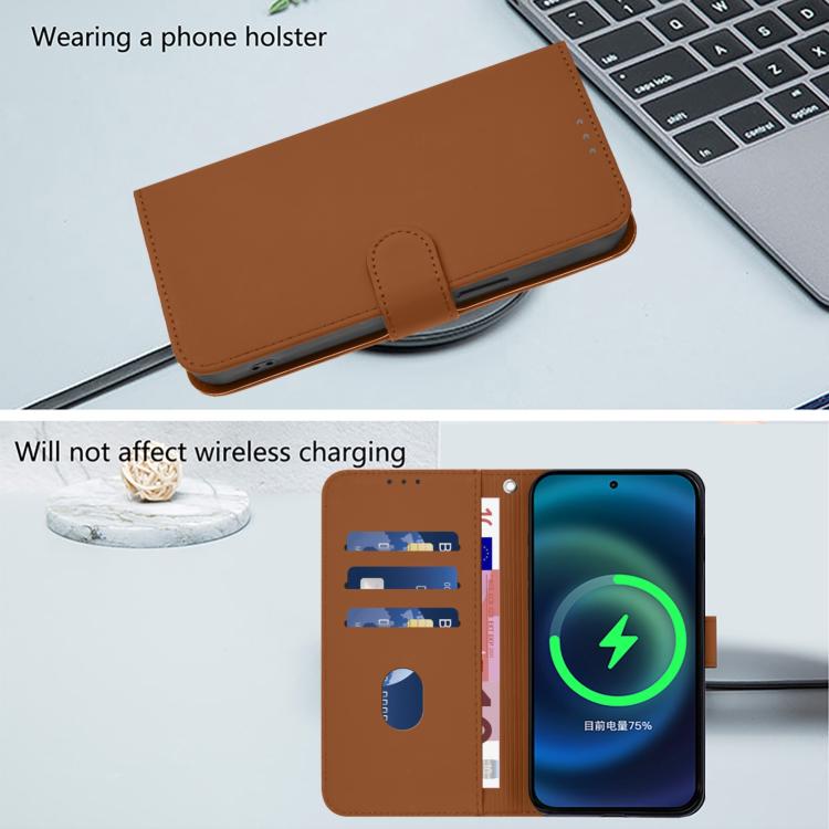 Skin Feel Solid Color Leather Phone Case with Lanyard, For OnePlus Ace 5 Pro / Ace 5 / 13R