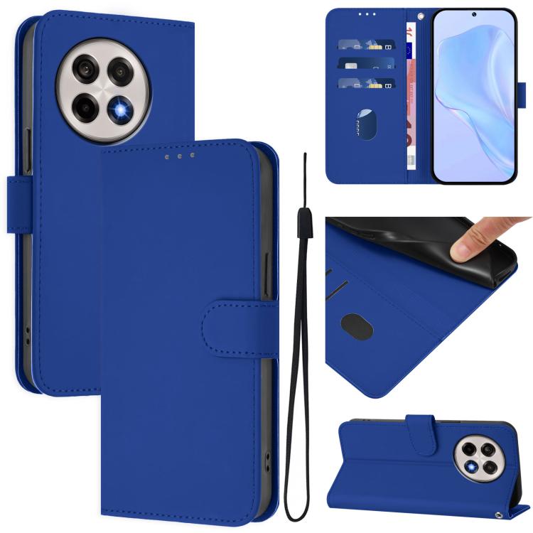 Skin Feel Solid Color Leather Phone Case with Lanyard, For OnePlus Ace 5 Pro / Ace 5 / 13R
