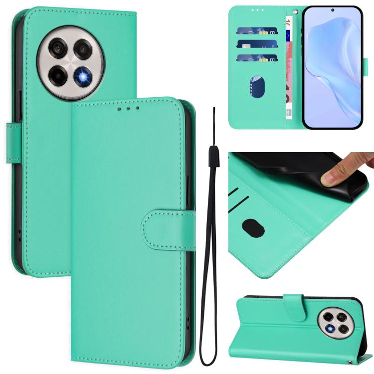 Skin Feel Solid Color Leather Phone Case with Lanyard, For OnePlus Ace 5 Pro / Ace 5 / 13R
