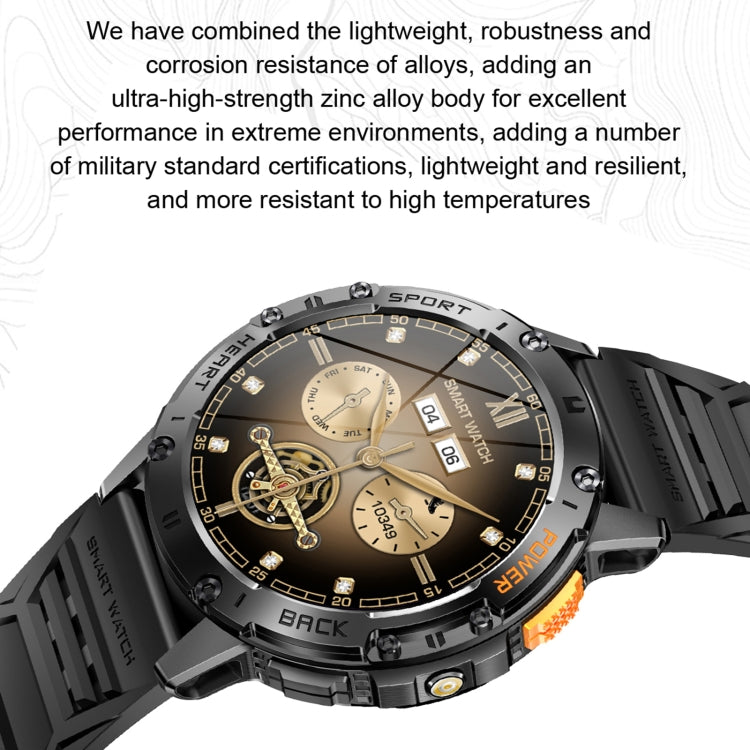 K65 1.43 inch Bluetooth Call Smart Watch, Support Heart Rate / Blood Oxygen(Orange)