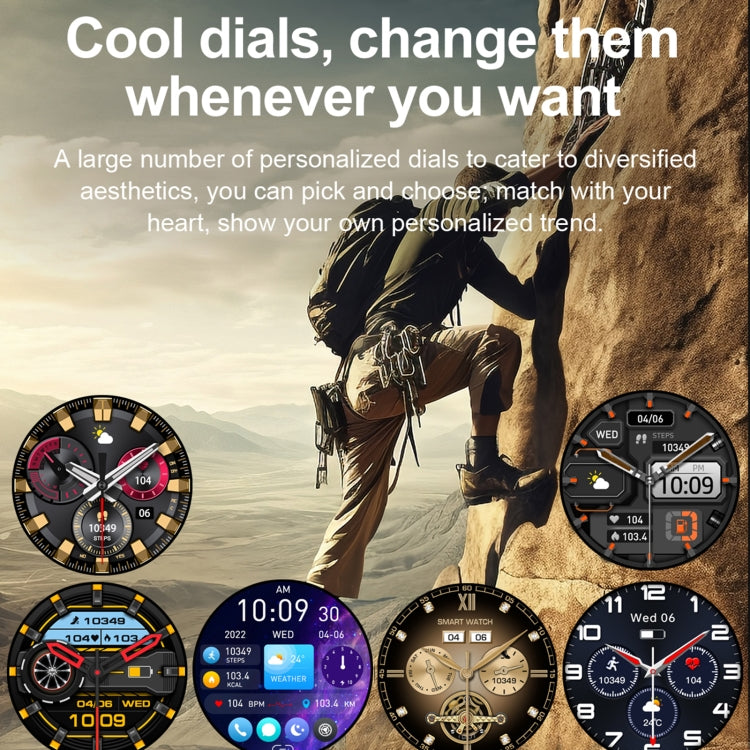 K65 1.43 inch Bluetooth Call Smart Watch, Support Heart Rate / Blood Oxygen(Orange)
