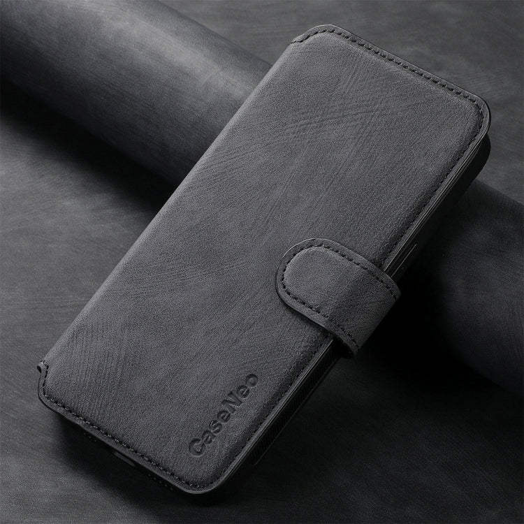 For iPhone 16 Pro CaseNeo MagSafe RFID Anti-theft Retro Leather Phone Case(Black)