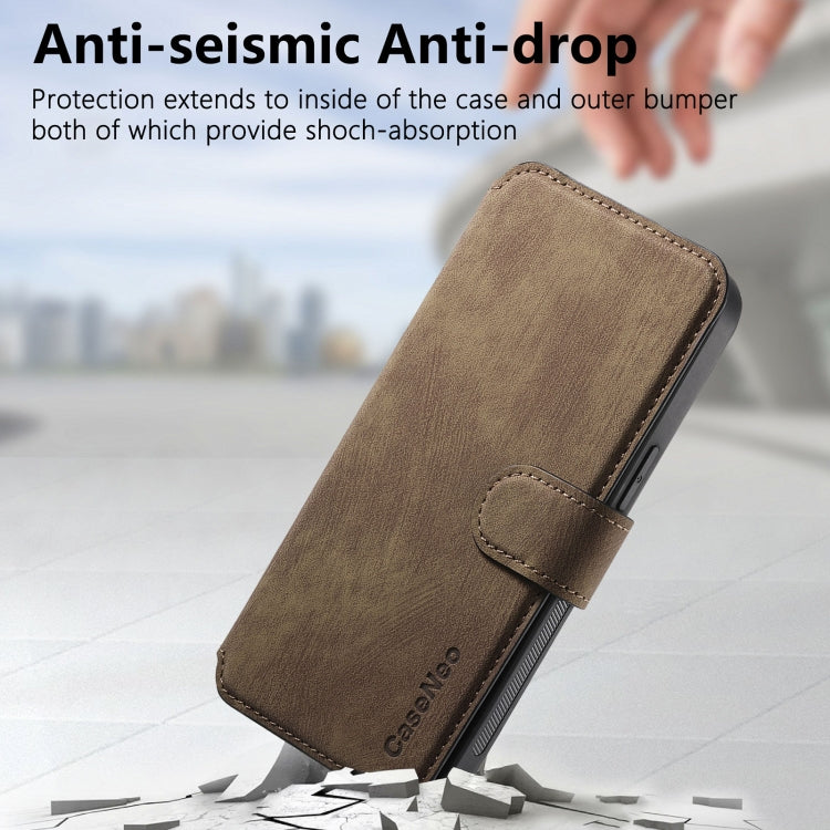 For iPhone 16 Pro CaseNeo MagSafe RFID Anti-theft Retro Leather Phone Case(Brown)