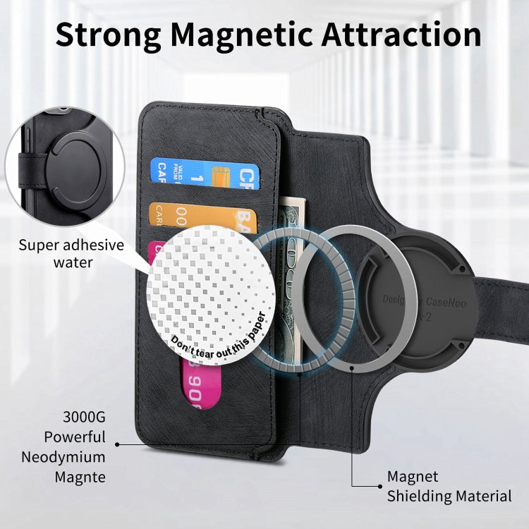 For iPhone 15 Pro Max CaseNeo MagSafe RFID Anti-theft Retro Leather Phone Case(Black)