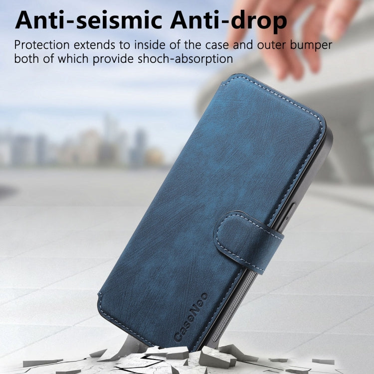 For iPhone 15 Pro Max CaseNeo MagSafe RFID Anti-theft Retro Leather Phone Case(Blue)