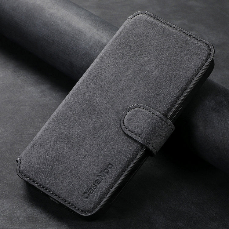 For iPhone 15 CaseNeo MagSafe RFID Anti-theft Retro Leather Phone Case(Black)