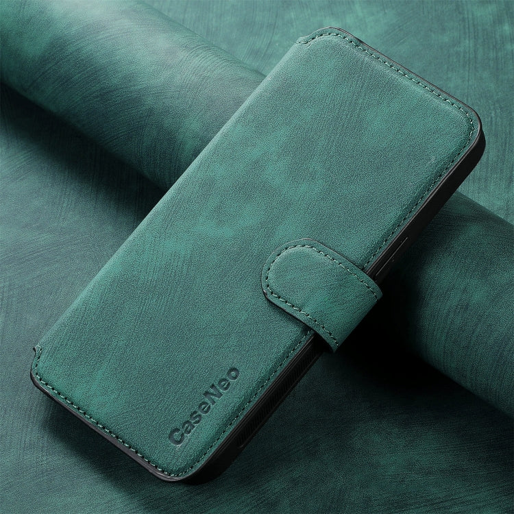 For iPhone 15 CaseNeo MagSafe RFID Anti-theft Retro Leather Phone Case(Green)