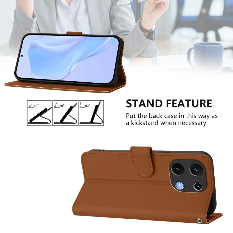 Skin Feel Solid Color Leather Phone Case with Lanyard, For Umidigi Note 100