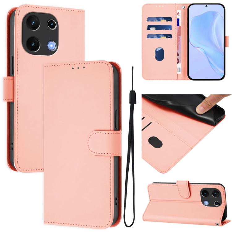 Skin Feel Solid Color Leather Phone Case with Lanyard, For Umidigi Note 100