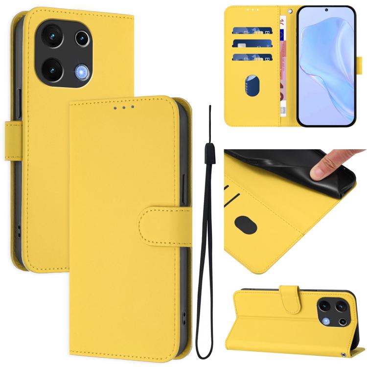 Skin Feel Solid Color Leather Phone Case with Lanyard, For Umidigi Note 100