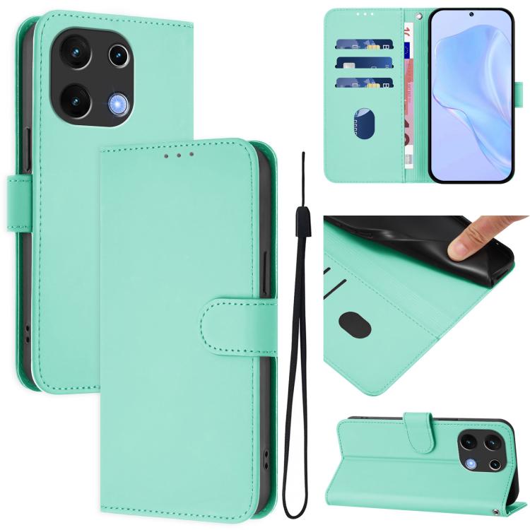 Skin Feel Solid Color Leather Phone Case with Lanyard, For Umidigi Note 100