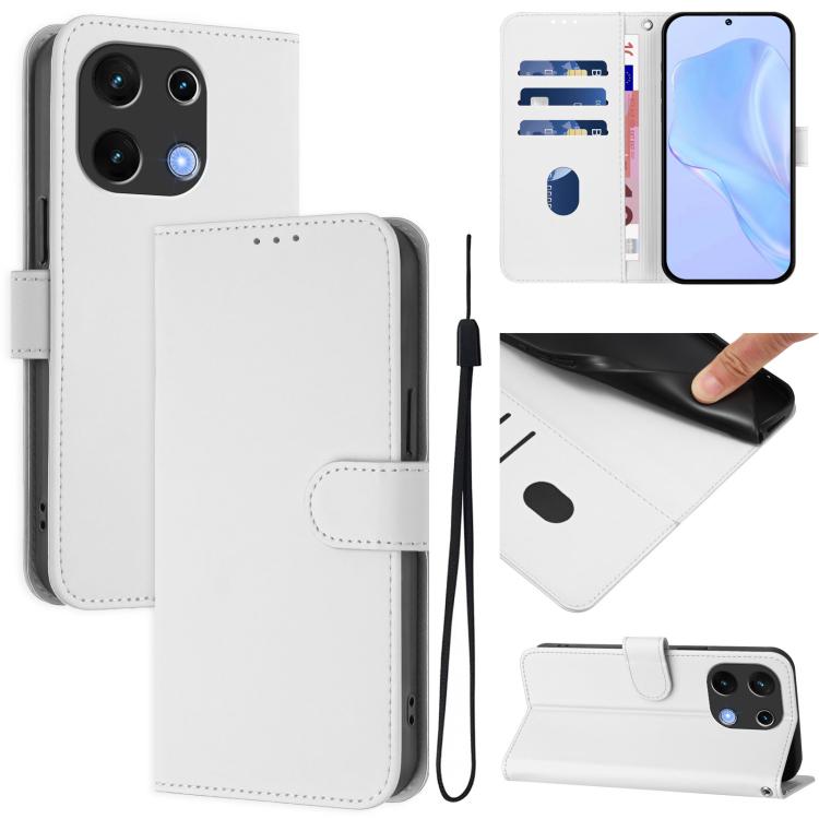 Skin Feel Solid Color Leather Phone Case with Lanyard, For Umidigi Note 100