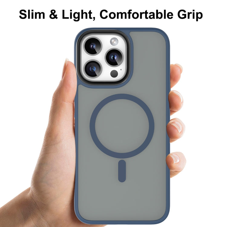 For iPhone 16 Pro Max Mutural Skin Feel Series Frosted MagSafe Magnetic Phone Case(Grey)