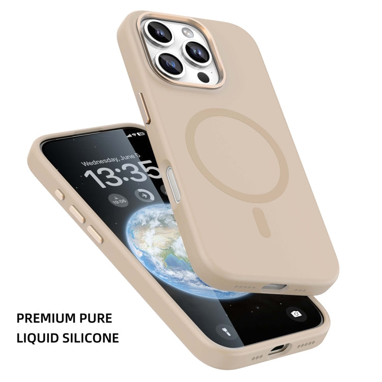 For iPhone 16 Pro Mutural Karen Series Liquid Silicone MagSafe Magnetic Phone Case(Navy Blue)