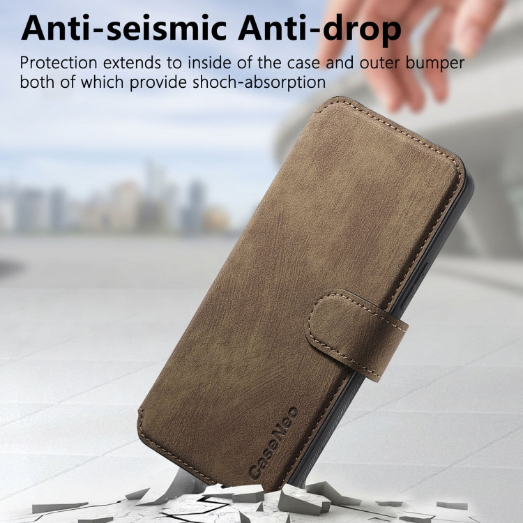 For Motorola Moto G Stylus 5G 2024 CaseNeo MagSafe RFID Anti-theft Retro Leather Phone Case(Brown)