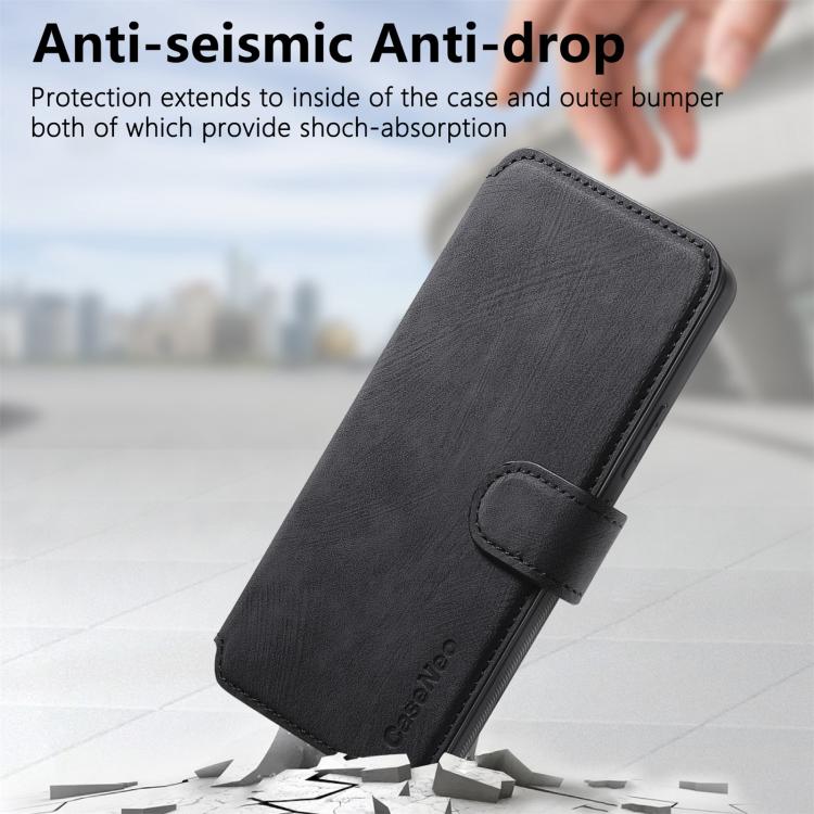 For Motorola Moto G 2025 CaseNeo MagSafe RFID Anti-theft Retro Leather Phone Case(Black)