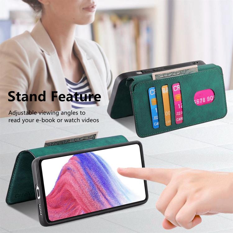 For Motorola Moto G 2025 CaseNeo MagSafe RFID Anti-theft Retro Leather Phone Case(Green)