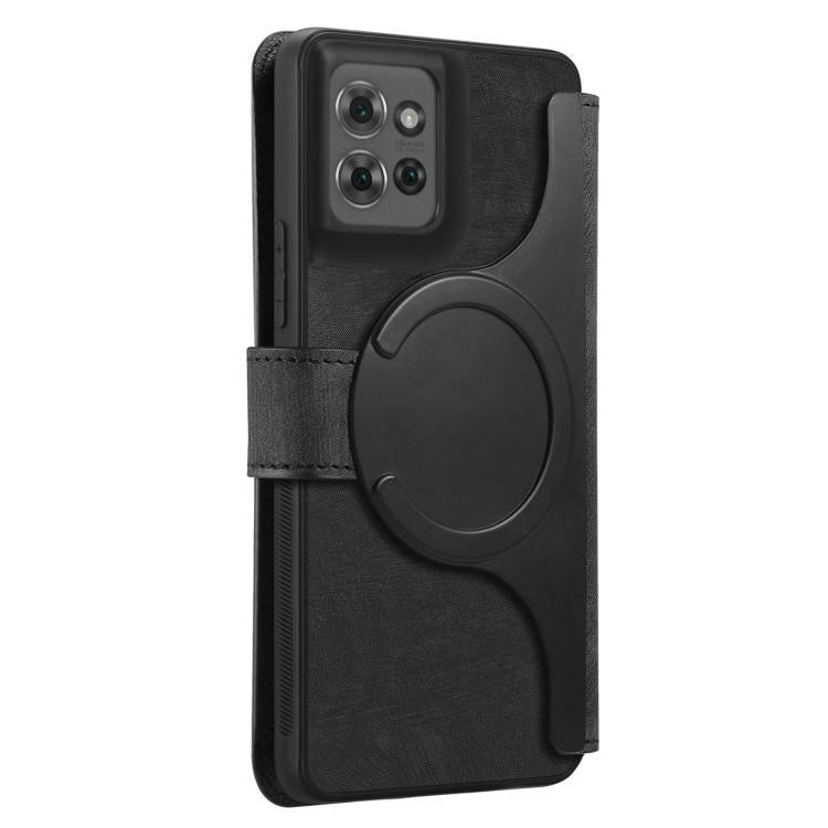 For Motorola Moto G Power 2025 CaseNeo MagSafe RFID Anti-theft Retro Leather Phone Case(Black)