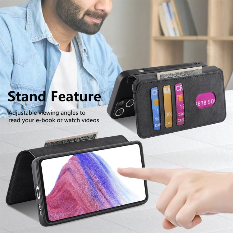 For Motorola Moto G Power 2025 CaseNeo MagSafe RFID Anti-theft Retro Leather Phone Case(Black)