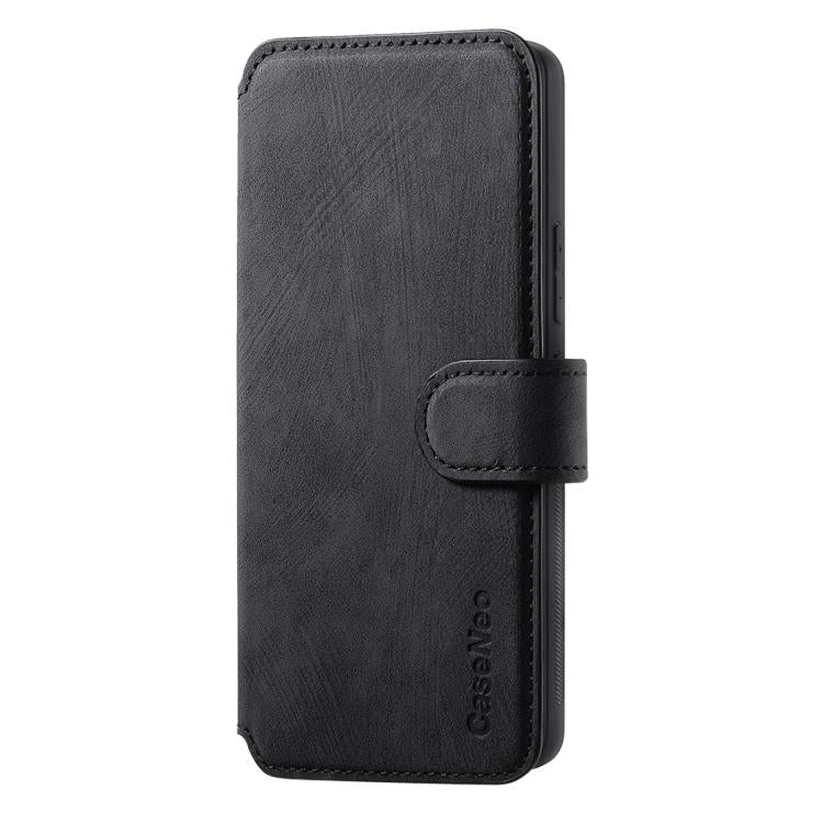 For Motorola Moto G05 CaseNeo MagSafe RFID Anti-theft Retro Leather Phone Case(Black)