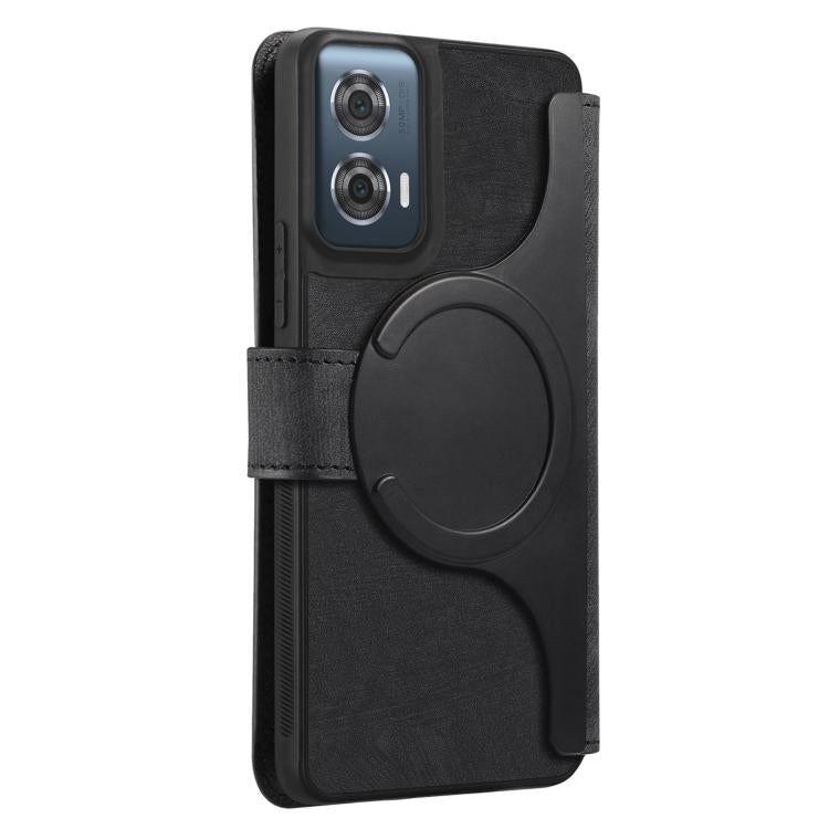 For Motorola Edge 50 Fusion CaseNeo MagSafe RFID Anti-theft Retro Leather Phone Case(Black)