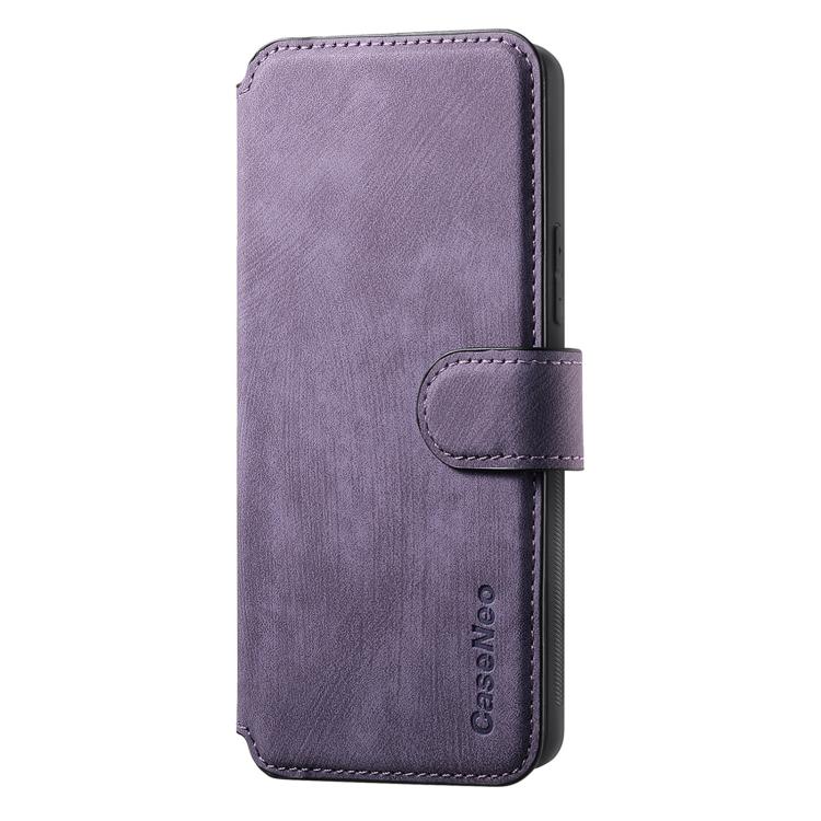 For Motorola Edge 50 Ultra CaseNeo MagSafe RFID Anti-theft Retro Leather Phone Case(Purple)