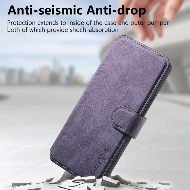 For Motorola Edge 50 Ultra CaseNeo MagSafe RFID Anti-theft Retro Leather Phone Case(Purple)