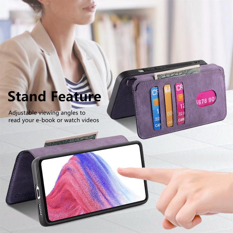 For Motorola Edge 50 Ultra CaseNeo MagSafe RFID Anti-theft Retro Leather Phone Case(Purple)