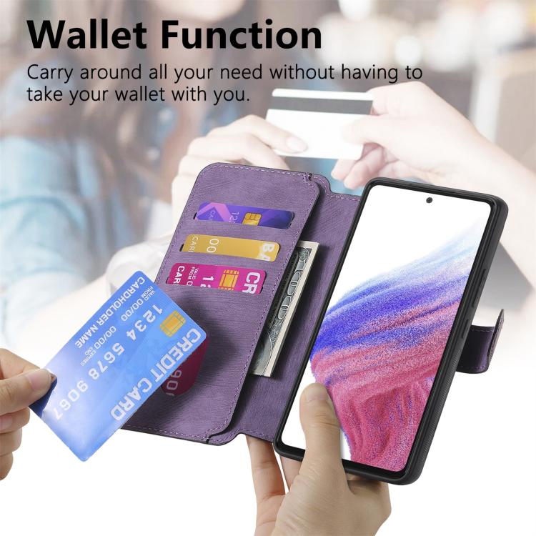 For Motorola Edge 50 Ultra CaseNeo MagSafe RFID Anti-theft Retro Leather Phone Case(Purple)