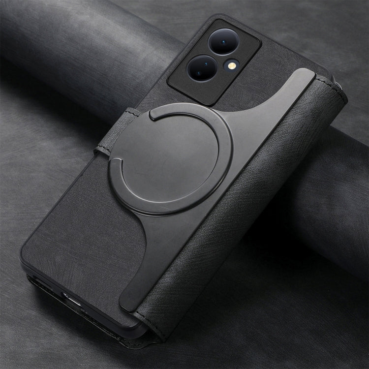 For vivo V29 Lite CaseNeo MagSafe RFID Anti-theft Retro Leather Phone Case(Black)
