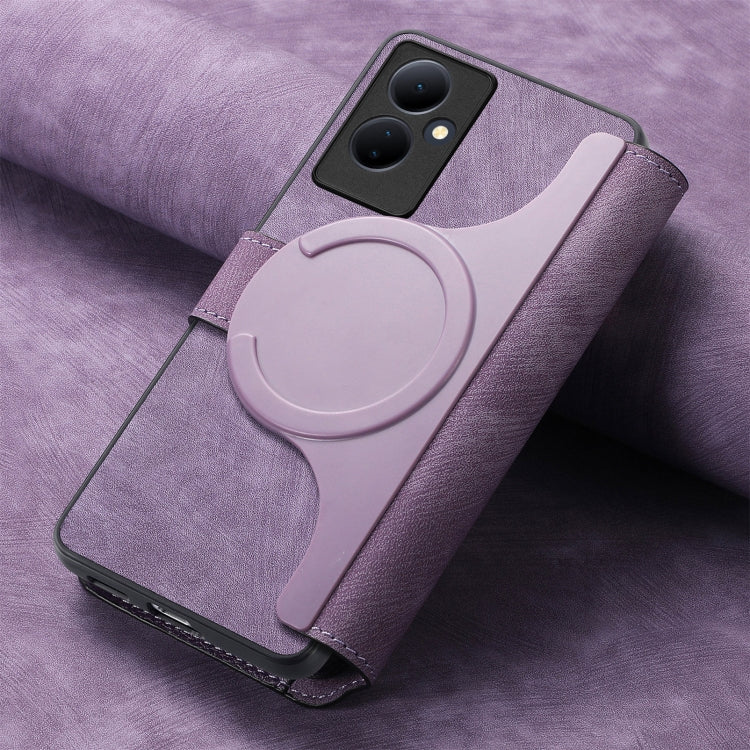 For vivo V29 Lite CaseNeo MagSafe RFID Anti-theft Retro Leather Phone Case(Purple)