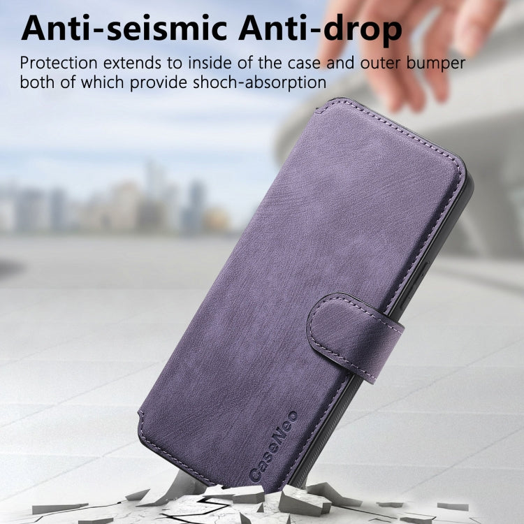 For vivo V40 Lite CaseNeo MagSafe RFID Anti-theft Retro Leather Phone Case(Purple)