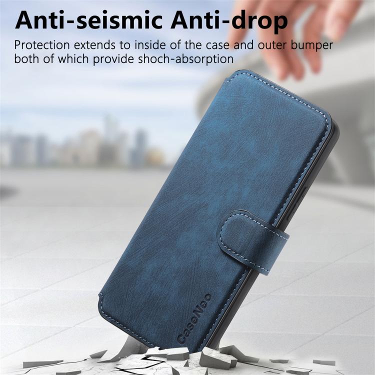 For vivo V40 SE / V40 Lite IDN CaseNeo MagSafe RFID Anti-theft Retro Leather Phone Case(Blue)