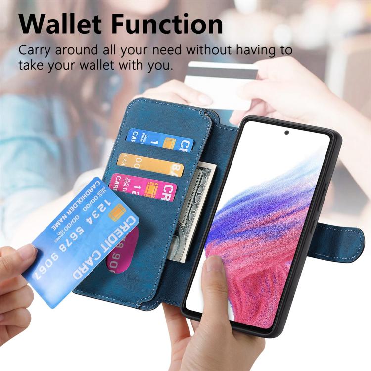 For vivo V40 SE / V40 Lite IDN CaseNeo MagSafe RFID Anti-theft Retro Leather Phone Case(Blue)
