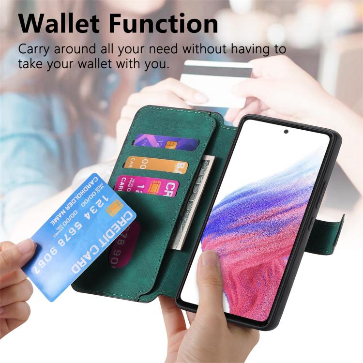 For vivo V40 SE / V40 Lite IDN CaseNeo MagSafe RFID Anti-theft Retro Leather Phone Case(Green)