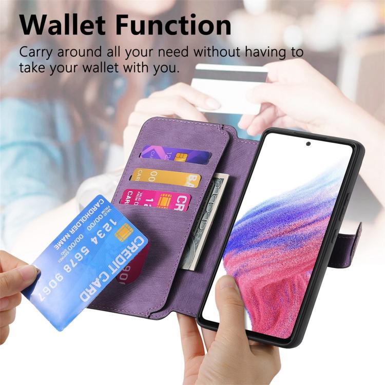 For vivo V40 SE / V40 Lite IDN CaseNeo MagSafe RFID Anti-theft Retro Leather Phone Case(Purple)